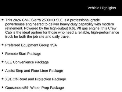 2026 GMC Sierra 2500 HD SLE